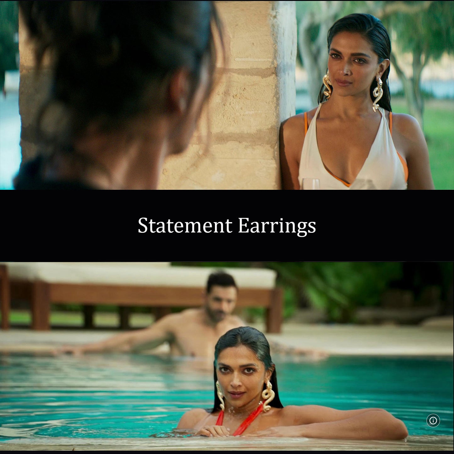 Deepika Padukone inspired Snake Earrings from Pathaan Movie