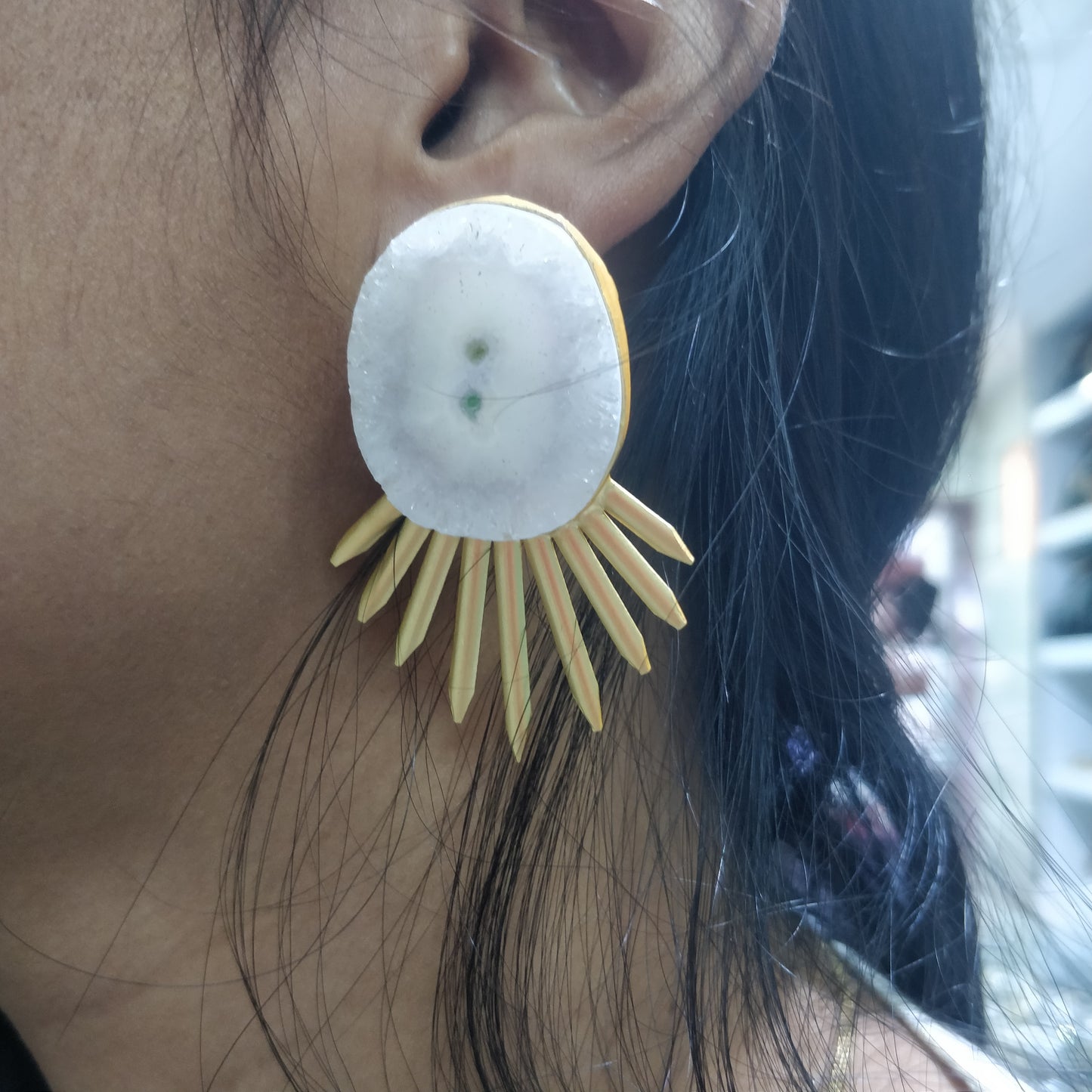 Jalparee's Indowestern MOP earrings T09614