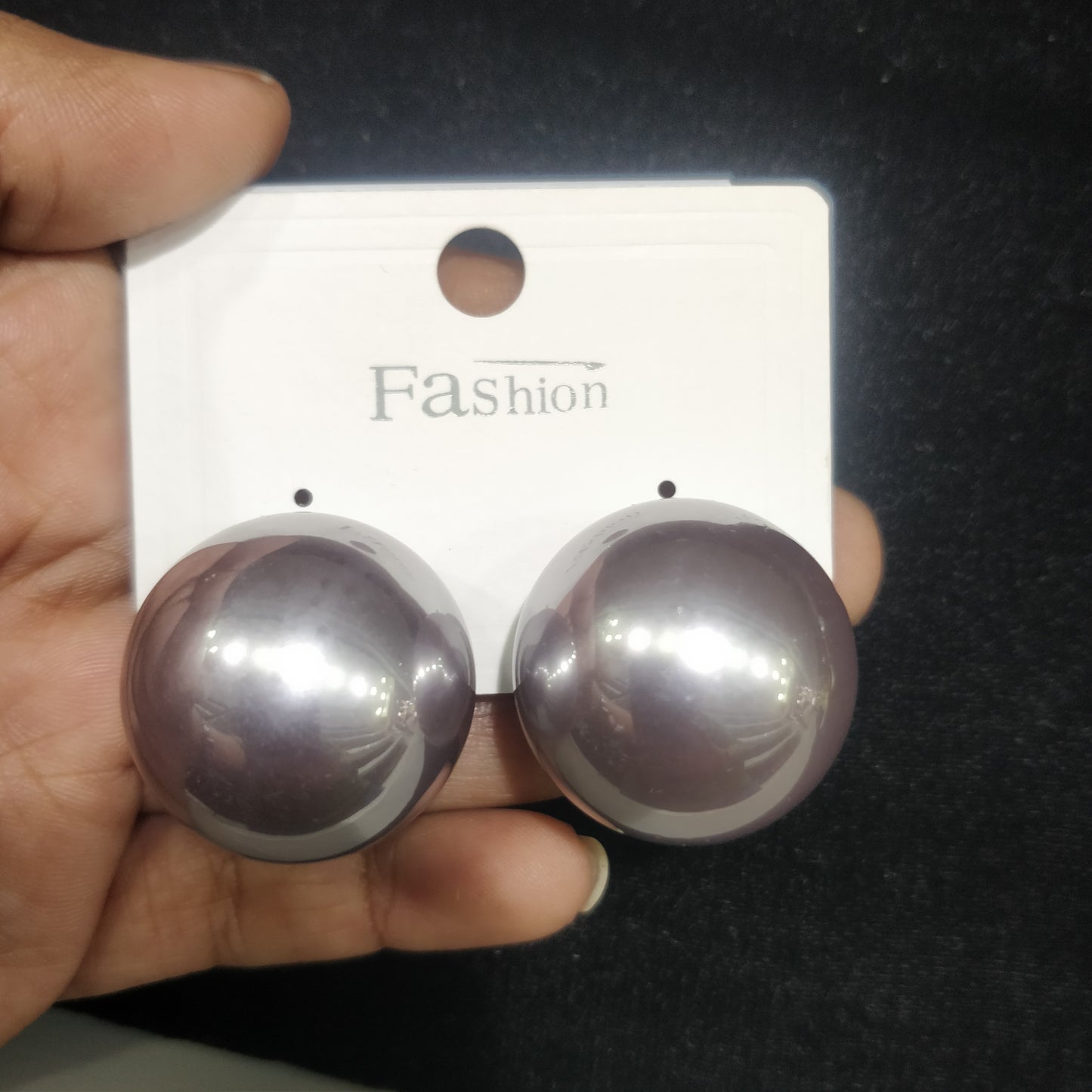 Metallic Oversized Pearls